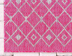 Unique Loom Outdoor Trellis Collection Area Rug - Tribal Trellis (5' 1" x 8' Rectangle, Fuschia/ Gray)