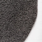 Unique Loom Solid Shag Collection Area Rug (5' 3" x 8' Oval, Graphite Gray)