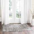 SAFAVIEH Rag Rug Collection Accent Rug - 2'3" x 5', Grey, Handmade Boho Stripe Cotton, Ideal for High Traffic Areas in Entryway, Living Room, Bedroom (RAR121A)
