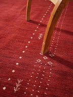 Rugsotic Carpets Hand Knotted Gabbeh Wool 9'x12' Area Rug Solid Blue L00111