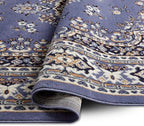 Home Dynamix Premium Sakarya Traditional Medallion Border Area Rug, Country Blue, 3'7"x5'2" Rectangle