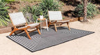 Unique Loom Sabrina Soto Outdoor Collection Geometric, Modern, Vibrant, Carved Area Rug (5' 0 x 8' 0 Rectangular, Black/ Ivory)