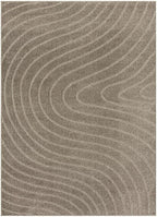 LUXE WEAVERS Modern Geometric Wave Taupe 6x9 Area Rug