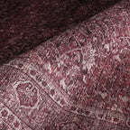 Fame Rugs Turkish Rug. Washable Vintage Oriental Antique Inspired Traditional Doormat Small Modern Area Rugs Luxury Entryway Entry Bedroom Bathroom Kitchen (395RR, 2'5 x 6'9)