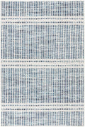 Dash and Albert Malta Blue Machine Washable Area Rug - 2' x 3' Blue Stripe Washable Accent Rug - Durable, High Traffic Areas Kitchen, Mudroom, Hallways