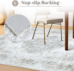 Area Rug 6x9 Living Room Rug, Machine Washable Vintage Distressed Medallion Rug Non-Slip Soft Low Pile Large Indoor Rugs for Bedroom Kitchen Dining Room Office(Taupe,6'x9')