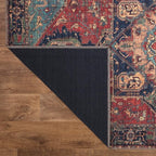 Keen Home Design 8x10 Rug - Machine Washable Area Rug with Non-Slip Backing, Ideal for Living Room, Dining Room, Bedroom - Vintage, Easy Clean, Durable, Low Pile Rug - (8' x 10')