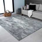 LUXE WEAVERS Euston Collection 7681 Dark Grey 6x9 Modern Abstract Area Rug