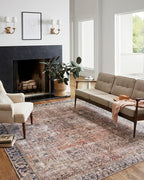 Loloi Chris Loves Julia Jules Collection JUL-02 Terracotta/Multi 7'-6'' x 9'-6'', .13" Pile Height, Area Rug