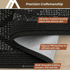 COSY HOMEER Non-Slip Door Mat 20"x32", Entryway Rugs Low Profile Absorbent Dirt Trapper Doormat for Front Entrance, Washable Polypropylene Entry Mat (Black)