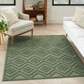 Nourison Home Versatile Green 4' x 6' Area Rug - Easy Clean, Non Shedding, Bed Room, Living Room, Dining Room, Kitchen (4' x 6')