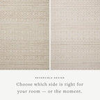 Loloi Angela Rose Rivers Collection RIV-03 Sand/Ivory 7'-9" x 9'-9" Reversible Area Rug