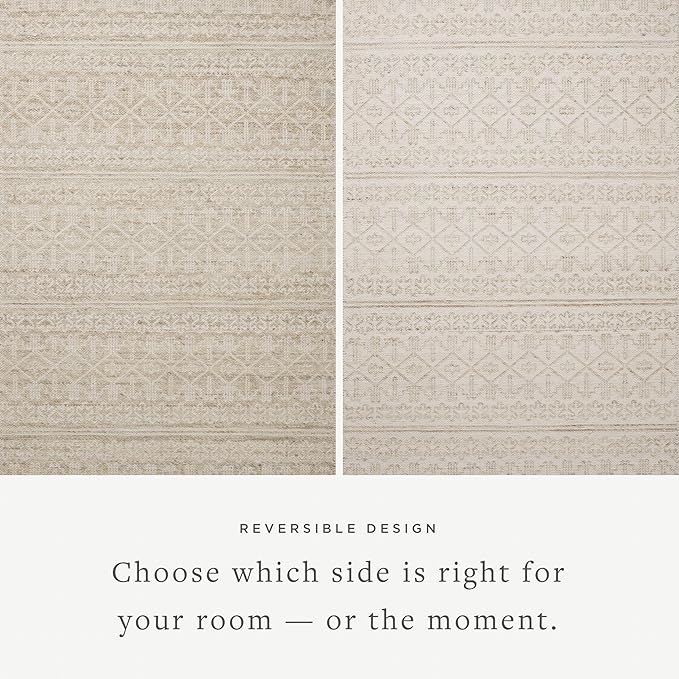 Loloi Angela Rose Rivers Collection RIV-03 Sand/Ivory 5'-0" x 7'-6" Reversible Area Rug