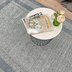 Alfa Rich 3x5 Light Blue Washable Area Rugs for Living Room Bedroom Kitchen Cotton Decor Runner Rug