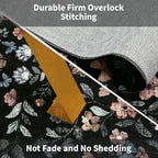 GarveeHome 2x3 Floral Rugs for Entryway, Non-Slip Soft Vintage Throw Door Mat, Low Pile Foldable Farmhouse Carpet, Non-Shedding Indoor Washable Small Rug for Bedroom Kitchen, Black
