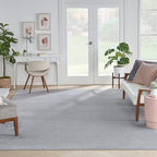 Nourison Home Nourison Essentials Silver Grey 12' x 15' Area Rug - Easy Clean, Non Shedding, Bed Room, Living Room, Dining Room, Kitchen (12' x 15')