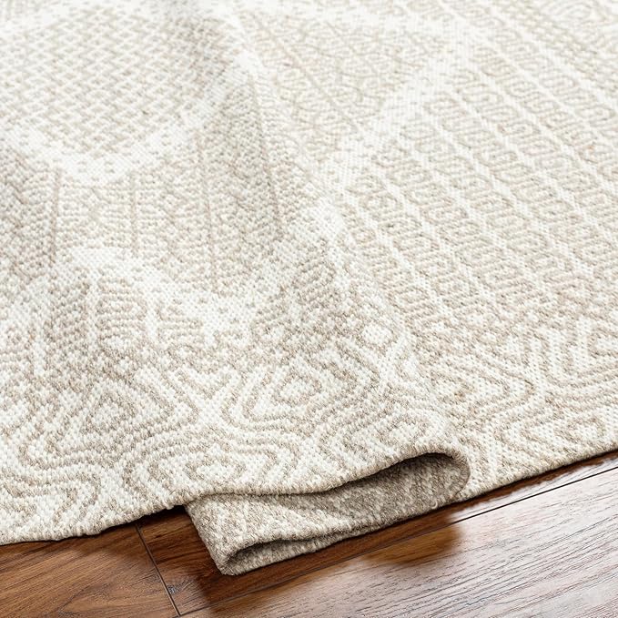 Mark&Day Wool Rugs, 5x7 Nishnabotny Cottage Medium Beige Area Rug, Beige Carpet for Living Room, Bedroom or Kitchen (5' x 7'6")