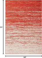 SAFAVIEH Adirondack Collection Accent Rug - 4'5" x 6'5", Orange & Grey, Modern Ombre Design, Non Shedding & Easy to Clean, Ideal for Living Room, Bedroom, Office, Dining Space (ADR113P)