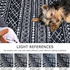 KUTA Boho Vintage Hallway Runners 2x5 ft Black Moroccan Washable Runner Rug Non-Slip Kitchen Rug Ultra Soft Distressed Geometric Floor Carpet for Bedroom Laundry Living Room