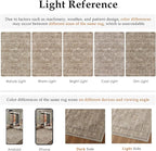 HUGEAR Washable 6x9 Area Rugs Retro Brown Living Room Bedroom Rug Vintage Distressed Non Slip Stain Resistant Low Pile Neutral Throw Carpet for Home Decor