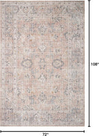 Loloi Skye Collection SKY-01 Blush/Grey 6'-0" x 9'-0" Area Rug