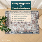 Istana Area Rug 2x4 - Multi Colors 2x4 Washable Rug Non Slip - Pet Friendly Living Room Rug - Non Shedding Washable Rugs for Bedroom - Foldable Bathroom Rugs