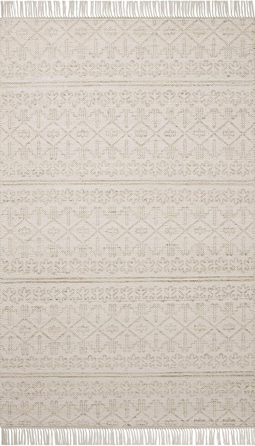 Loloi Angela Rose Rivers Collection RIV-03 Sand/Ivory 3'-6" x 5'-6" Reversible Accent Rug