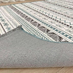 Alfa Rich 3x5 Blue Gray White Washable Area Rugs for Living Room Bedroom Kitchen Cotton Decor Runner