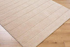 Livabliss x Our PNW Home Cascade Minimalist Striped Area Rug, 5'3" x 7', Taupe