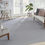 Nourison Home Nourison Essentials Silver Grey 12' x 15' Area Rug - Easy Clean, Non Shedding, Bed Room, Living Room, Dining Room, Kitchen (12' x 15')