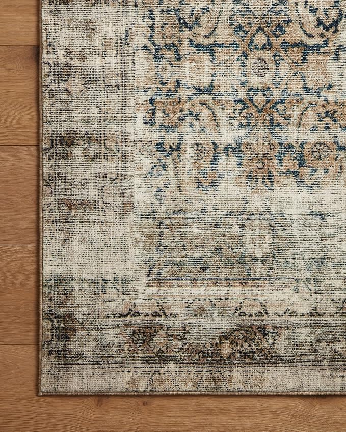 Loloi Amber Lewis Morgan Collection MOG-02 Navy/Sand 11'-6" x 14'-6" 38" Thick Area Rug feat. CloudPile, Neutral, Room Décor, Vintage Inspired, Livingroom, Bedroom, Dining Area