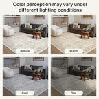 Bavni 2'6''x6 Rug Runners for Hallways, Washable Runner Rug Non Slip, Vintage Floral Print Style Rugs for Bedroom-Lightweight Low Pile Carpet for Hallways Bathroom, Beige Gery