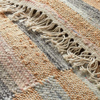 Dash and Albert Ravel Wool Area Rug - 2.5' x 8' Runner Blue Stripe Handwoven Accent Rug - Durable, Eco-Friendly, High Traffic Area Hallway, Living Room, Stairs