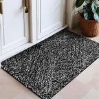 Rugshop Geometric Diamond Stripe Shag Area Rug Anthracite Dark Gray 2' x 3' Ideal for Entryways, Kitchens, or Small Spaces