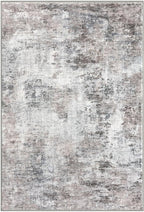 Modern Abstract 3x18 Runner Rug, Beige Grey Neutral Washable Long Kitchen Runner Non-Slip Soft Hallway Rug Runner Thin Print Faux Wool Floor Carpet for Hall Stair Entryway