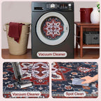 Tangsoo Red Vintage Small 2x3 Washable Rugs for Entryway Non-Slip Oriental Low Pile Rug for Front Door, Kitchen, Indoor, Accent Throw Small Area Rug, Door Mat for Entrance, Soft Boho Rug