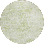Addison Rugs Chantille ACN591 Aloe 8' x 8' Indoor Outdoor Round Rug, Easy Clean, Machine Washable, Non Shedding, Bedroom, Living Room, Dining Room, Kitchen, Patio Rug