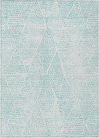 Addison Rugs Chantille ACN591 Aqua 10' x 14' Indoor Outdoor Area Rug, Easy Clean, Machine Washable, Non Shedding, Bedroom, Living Room, Dining Room, Kitchen, Patio Rug
