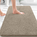 OLANLY Bathroom Rugs 36x24, Extra Soft Absorbent Chenille Bath Rugs, Rubber Backing Quick Dry, Machine Washable Bath Mats for Bathroom Floor, Tub and Shower, Home Decor Accessories, Warm Taupe