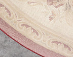 Unique Loom Versailles Collection Traditional Classic Floral Motif Area Rug (6 ft Round, Burgundy/ Ivory)