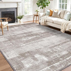 LUMI Washable Area Rug 5x8 for Living Room, Ultra Soft Stain Resistant Carpet with Non Slip Rubber Backing, Non-Shedding Low Pile Rugs for Bedroom, Dining Room, Indoor, Office