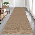 Braided Runner Rug 2.6x8 Ft Washable Runners for Hallways Non Slip Kitchen Runner Rug Cotton Entryway Runner Indoor, Woven Floor Carpet for Hall Kitchen Bedroom, Orange/Tan/Brown