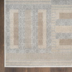 Nourison Home Nordic Grey Multicolor 8' x 10' Scandinavian Area Rug - Easy Clean, Non Shedding, Bed Room, Living Room, Dining Room, Kitchen (8' x 10')