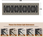 Vintage 2x10 Runner Rugs for Hallway Non-Slip Hallway Runner Rug with Rubber Backing Washable Rug Runner for Kitchen Bedroom Vintage Distressed Carpet(Blcak Navy Multi