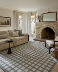 Loloi Magnolia Home by Joanna Gaines Ryder Collection RYD-02 Blue/Ivory 2'-6" x 7'-6" Runner Rug