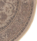 Unique Loom Sialk Hill Collection Area Rug - Washington (4' 1" Round Ivory/Black)