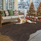 BSICPRO Extra Large Long Dog Mat for Muddy Paws, 71x47 Washable Microfiber Mud Trapper Rug for Entryway, Non-Slip Absorbent Mat for Dogs Pets (Latte)