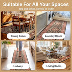 Well Woven Barclay Collection Medallion Kashan Black 8x10 Area Rug - for Living Room, Bedroom, and Dining Room
