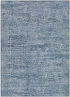 Area Rug Living Room Rugs - 8x10 Washable Large Soft Indoor Neutral Modern Abstract Low Pile Rug Carpet for Bedroom Dining Room Farmhouse Home Office - Dark Blue