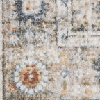 Nourison Home Astra Machine Washable Gold Grey 6'7" x 9' Area Rug - Easy Clean, Non Shedding, Bed Room, Living Room, Dining Room, Kitchen (7' x 9')